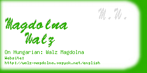 magdolna walz business card